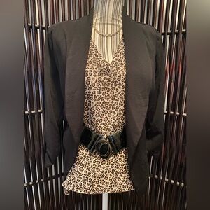 NWT Leopard Print V-Neck Blouse